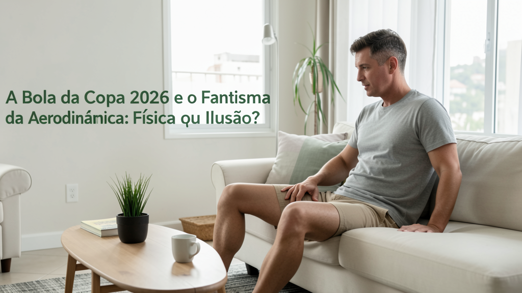 Imagem editorial ilustrando A Bola da Copa 2026 e o Fantasma da Aerodinâmica: Física ou Ilusão?