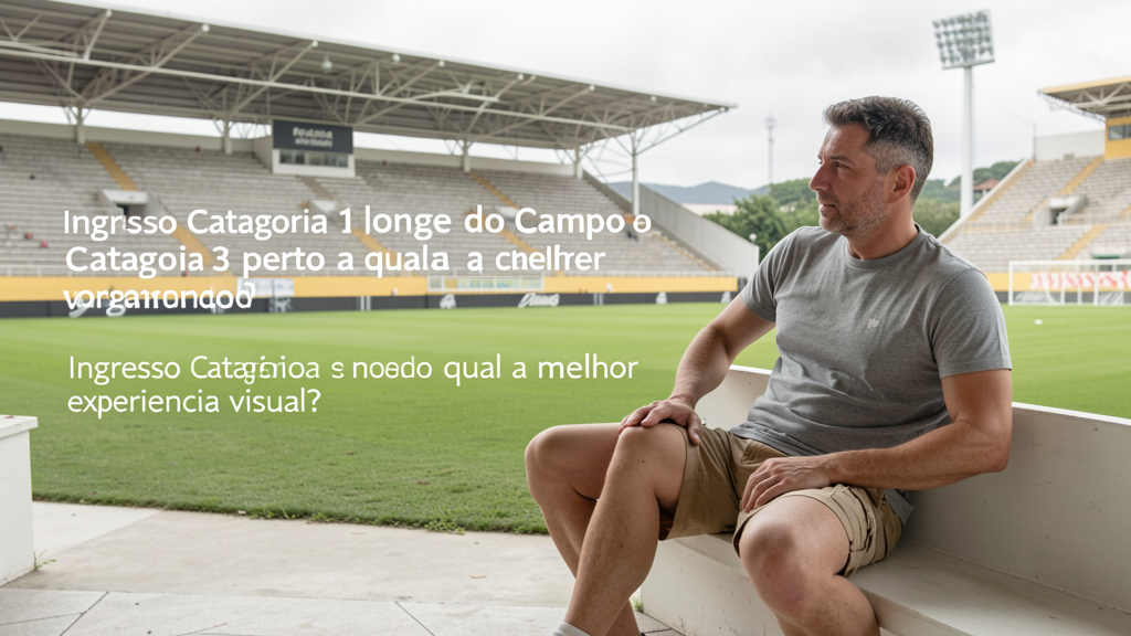 Imagem editorial ilustrando Ingresso Categoria 1 longe do campo ou Categoria 3 perto da gramada: qual a melhor experiência visual?